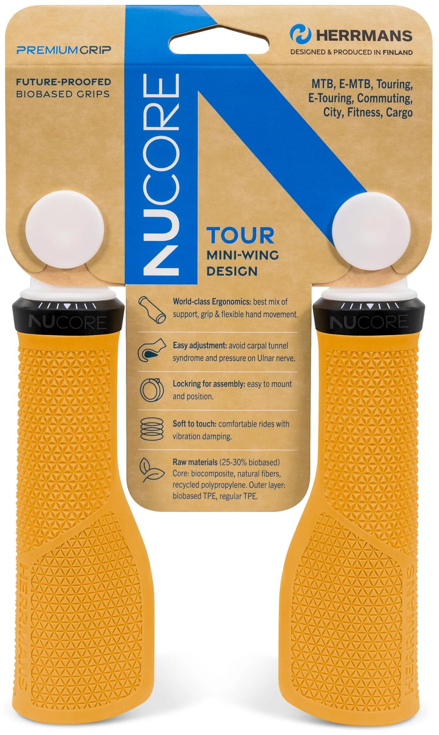 Herrmans behandelt Nucore Grip Tour Peak 130 mm Bernstein