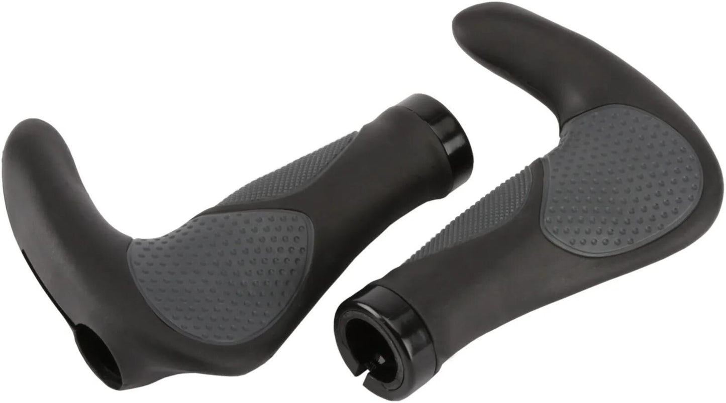 Ergotec verarbeitet Oslo Bar-Ends langes schwarzes Grau