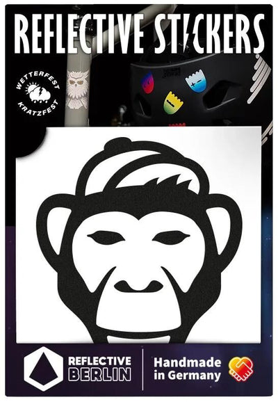 Reflektierender Berlin Ref.Sticker Ref.berlin Affe Black