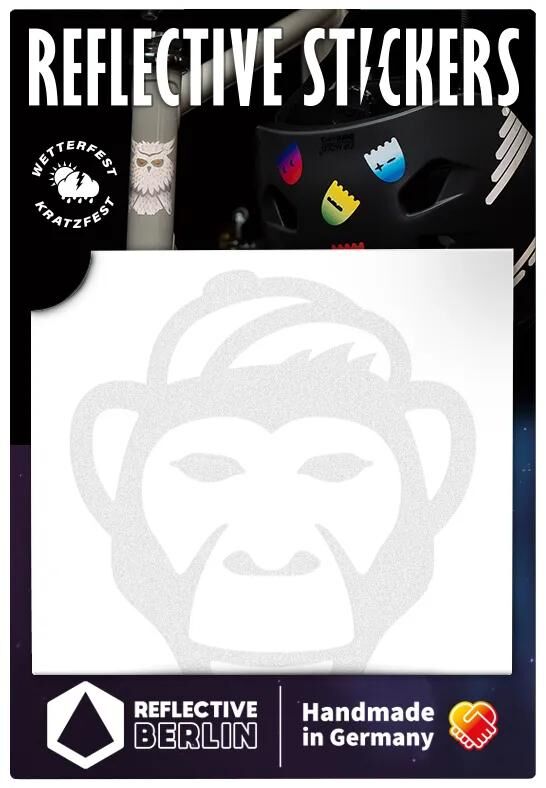 Reflektierender Berlin Ref.Sticker Ref.berlin Monkey White
