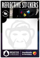 Reflektierender Berlin Ref.Sticker Ref.berlin Monkey White