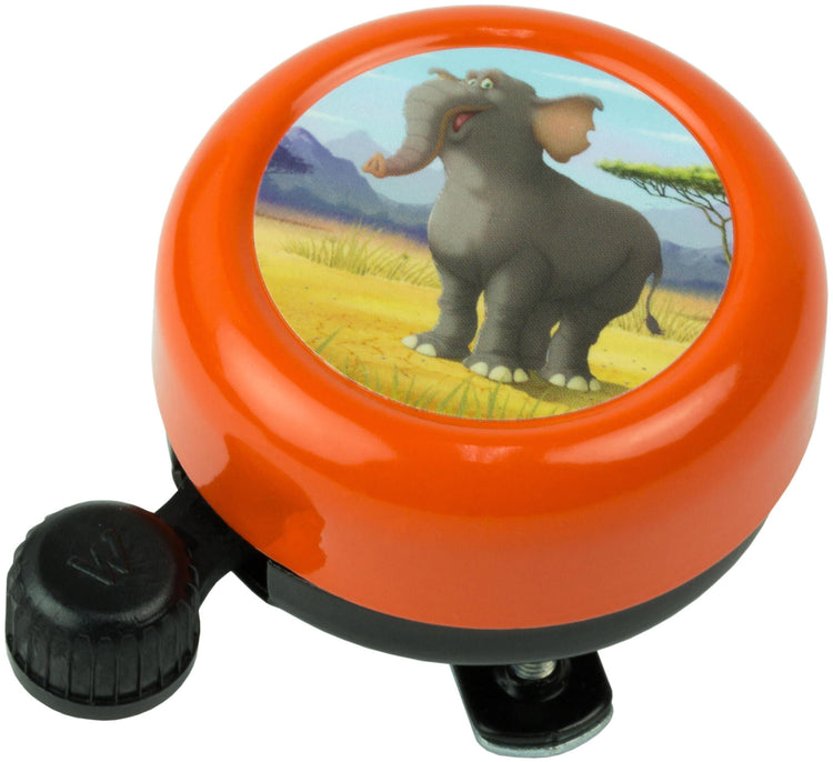Widek Kinderfahrradklingel Tiere Königreich Glocke Tiere Königreich Orange