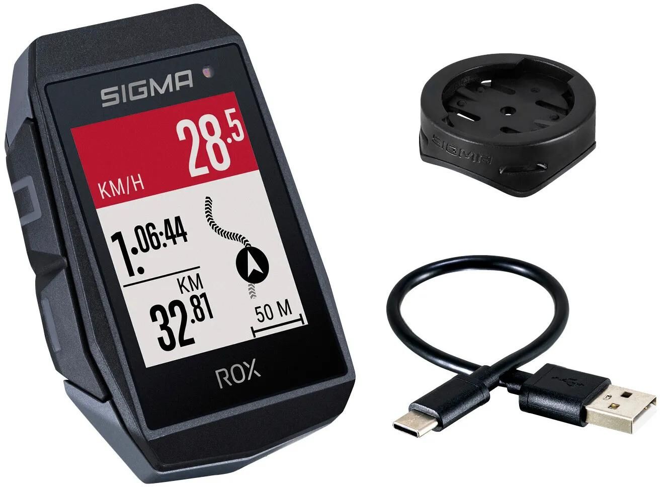 Sigma rox 11.1 evo gps zw zw standard lenkerhalterung + usb-c ladekabel