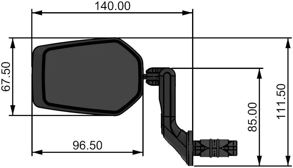 CONTEC-Rückspiegel E-View Evo