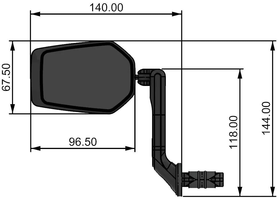 CONTEC-Rückspiegel E-View Evo