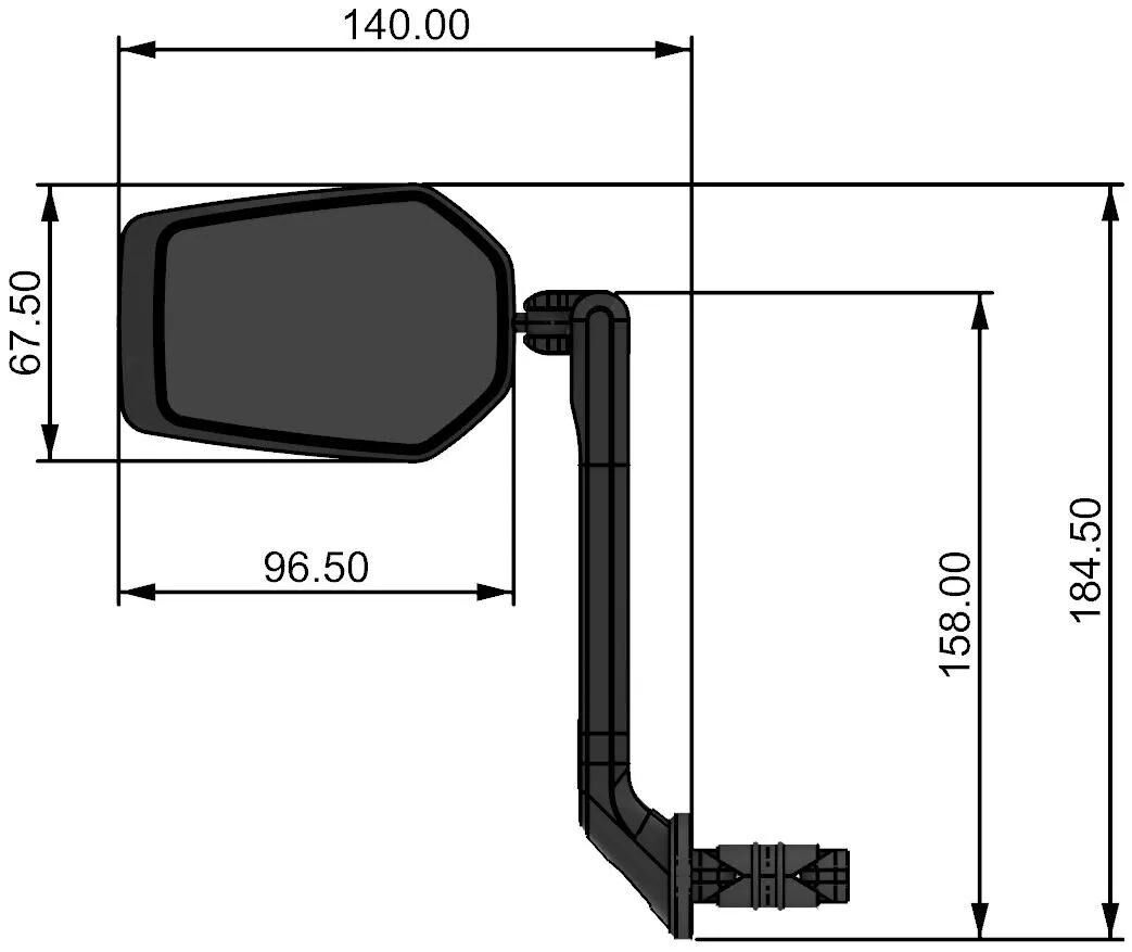 CONTEC-Rückspiegel E-View Evo