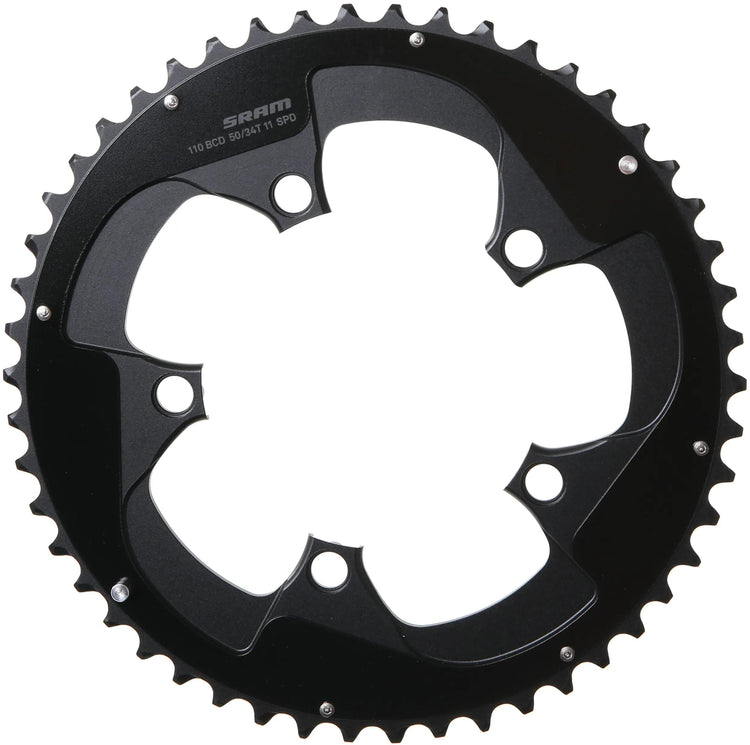 SRAM Kettenring Roaddoub. 50t Alu f. Rot Schwarz