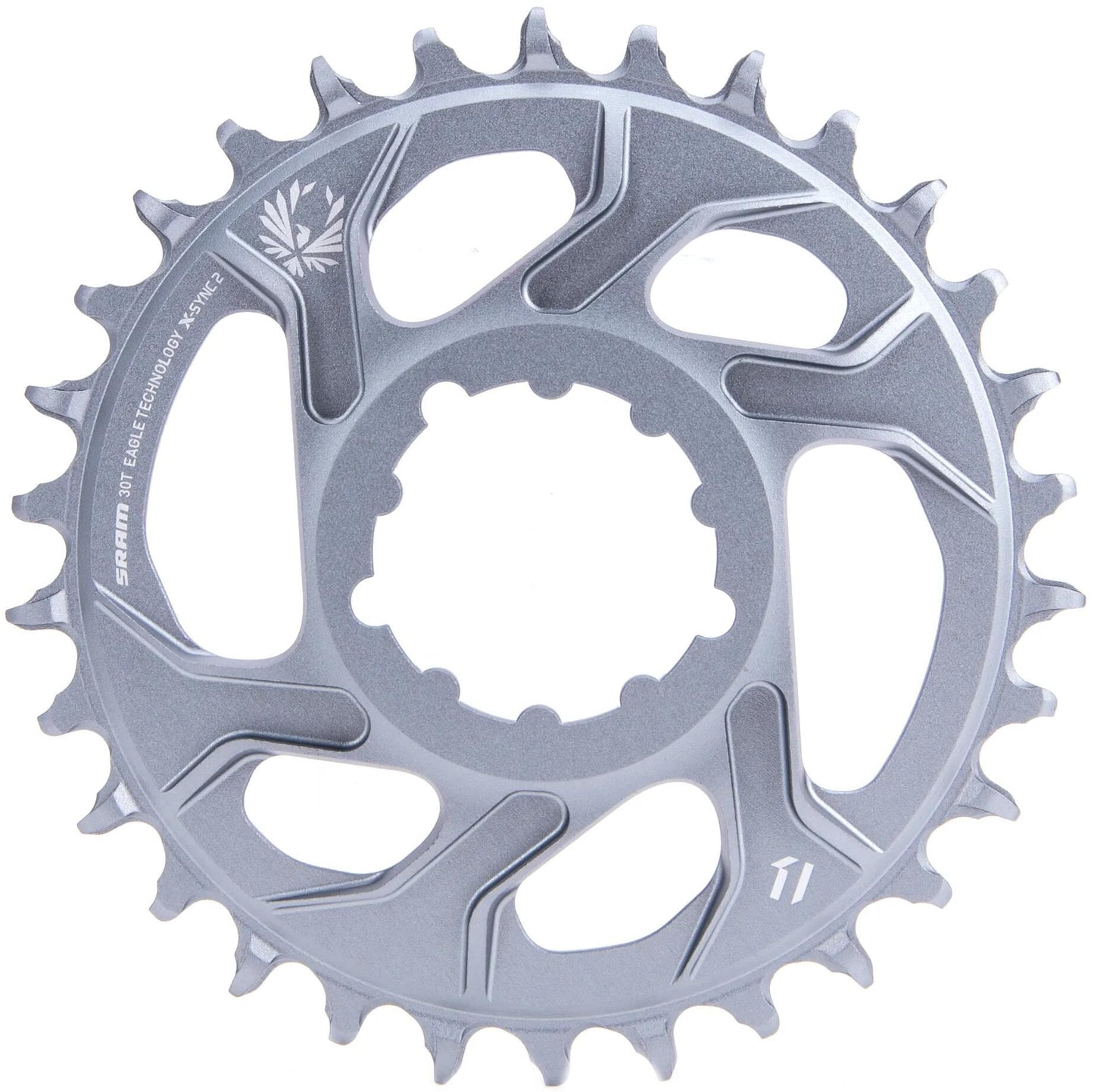 SRAM-Kettenring X-Sync 2 30 Zähne Alu Polar Grey
