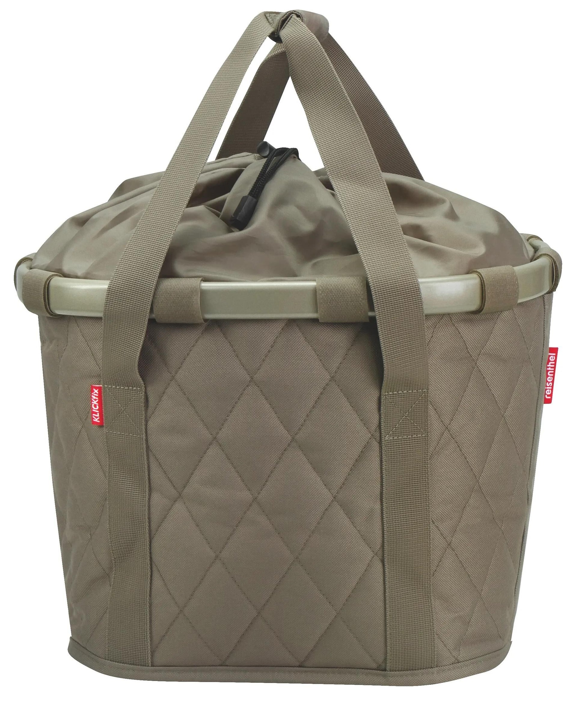 Rixen Kaul Korb Reisenthel Bikebasket Klick Fix Bikebasket Rhombus Olive