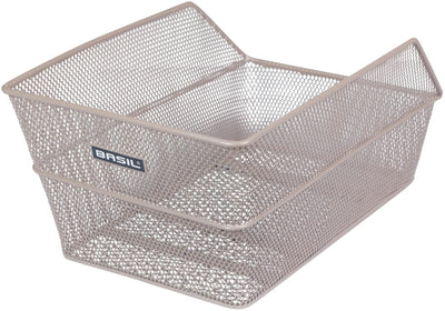 Basilikum Fahrradkorb Cento Heckkorb 24 x 38,5 x 11 cm Nacktmetallic