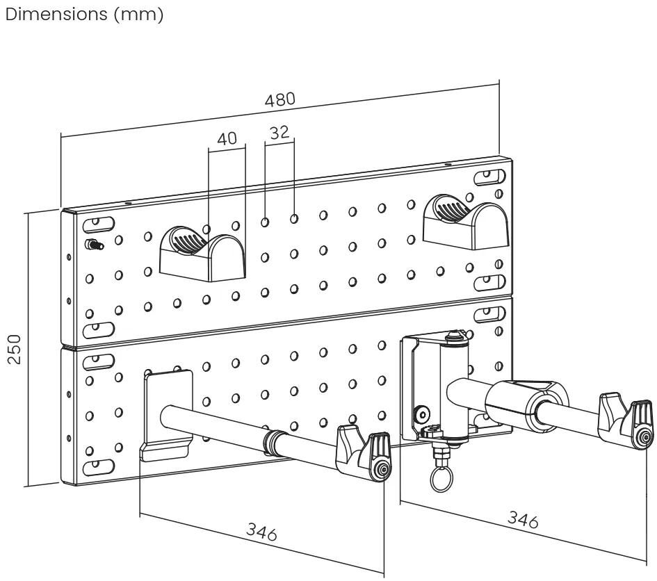 Contec Präsentationshaken Smart Modular CT Wandpräsenter Smart Modular Schwarz