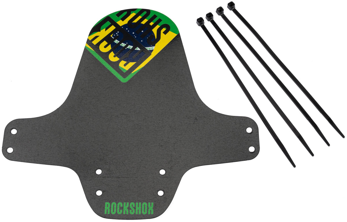 Rockshox Clip-On Fender RS ​​Black Brasilien Flagge