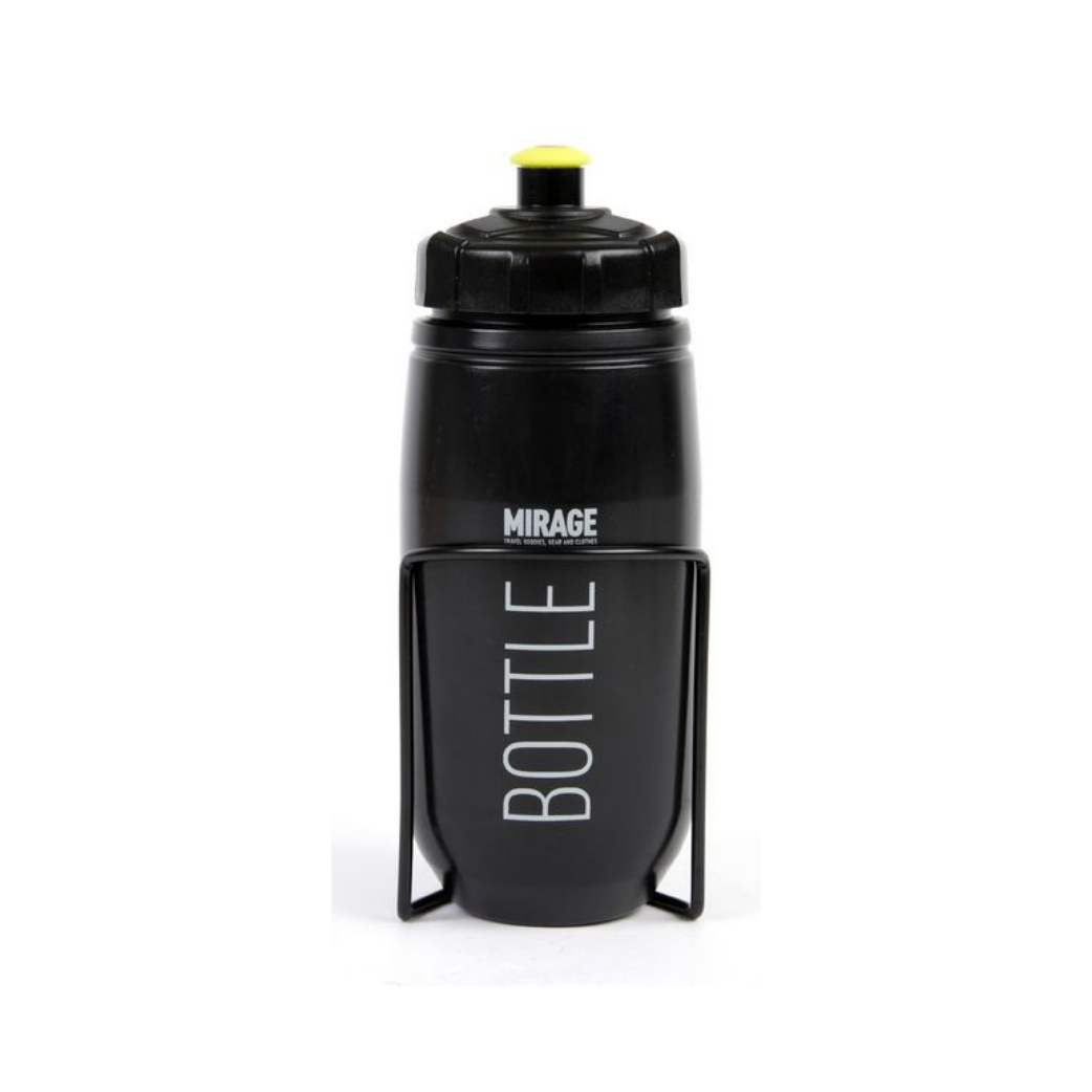 Mirage Wasserflasche mit Halter 600 ml schwarz