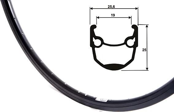 Ryde Rim Andra 10 19-622 36H Schwarz
