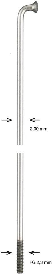 Alpina Speiche Speiche Edelstahl 2x192 mm