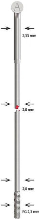 Alpina-Speiche, Edelstahl konifiziert, 2,34 x 264 mm