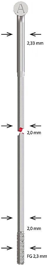 Alpina-Speiche, Edelstahl konifiziert, 2,34 x 294 mm