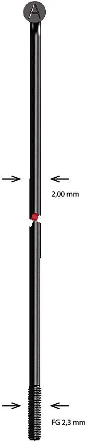 Alpina Speiche Speiche Edelstahl 2x mm b