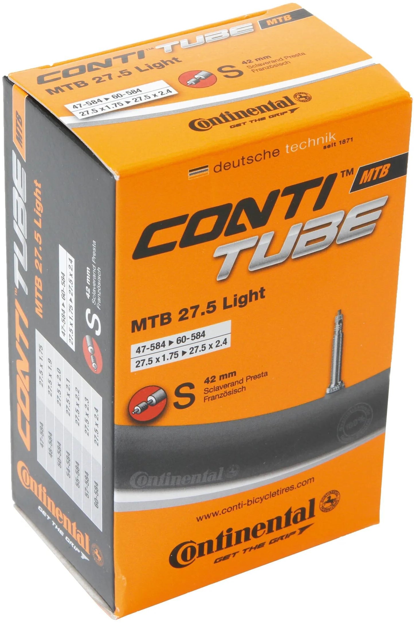 Continental MTB Innenrohrlicht 27½x1.75 2,4 SV 42 mm Presta