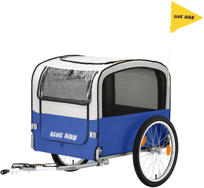 Blue Bird Fahrrad Hundewagen Hundeanhänger 20 blau hellgrau