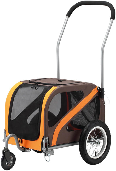 Blauer Vogelhundanhänger brauner Orange