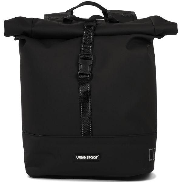 Urbanfester städtischer Rolltop Doppelfahrradbeutel 38 Liter schwarz