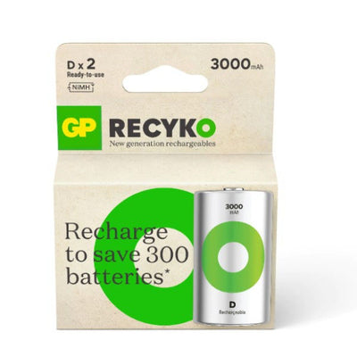 GP Batterie wiederaufladbar Recyko D x2St
