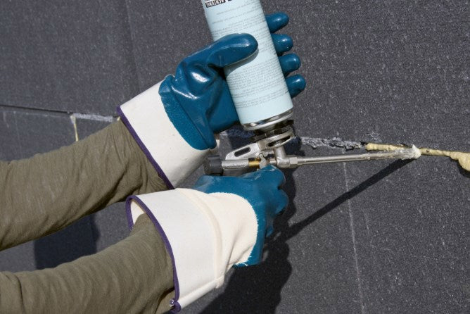 Keron-Handschuh blau NBR mit Kapuze