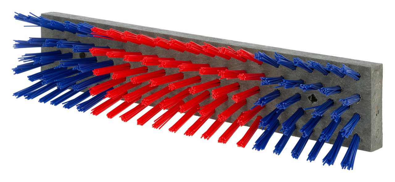 Viehbürste Nylon blau-rot-blau 50x10cm