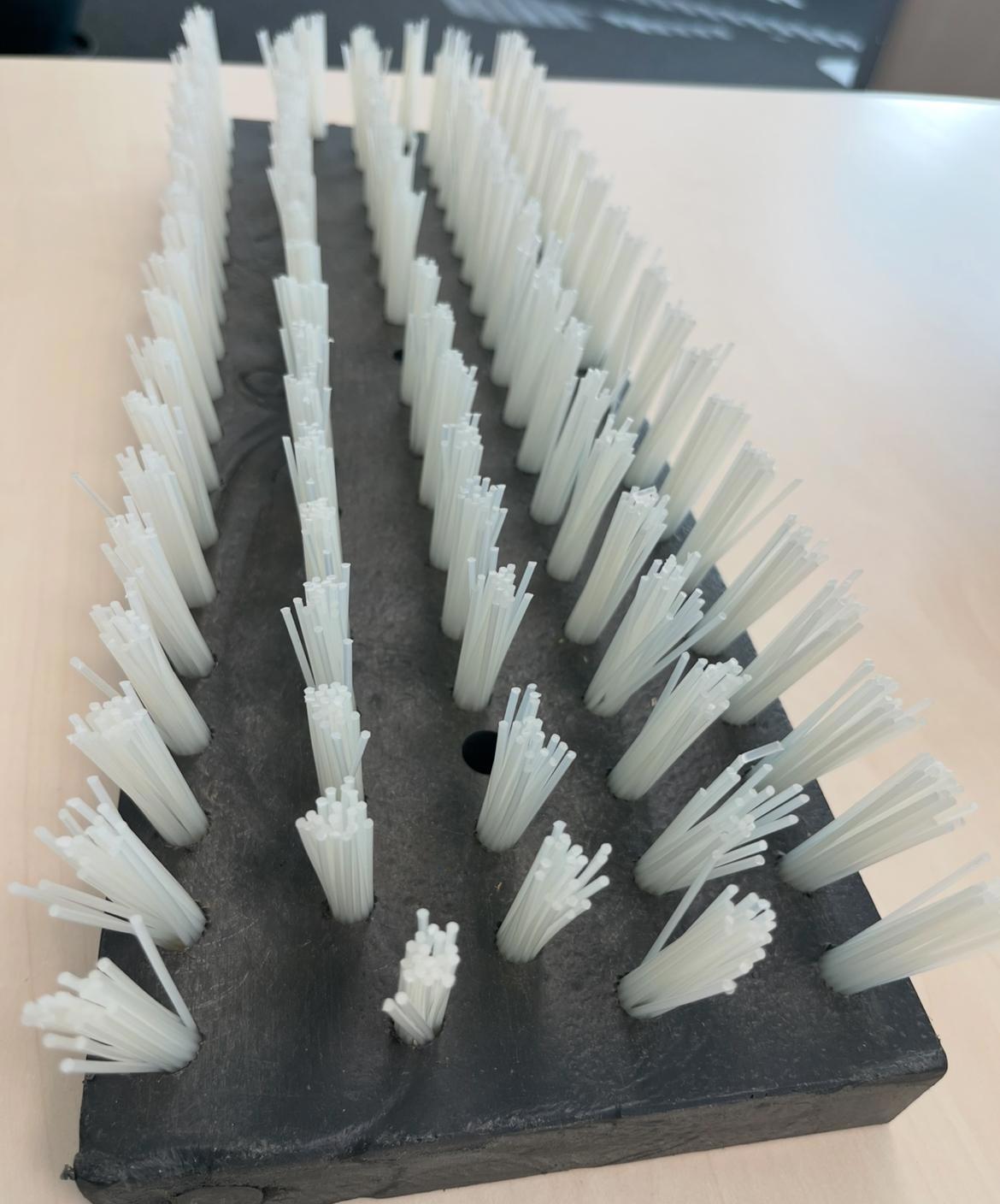 Wadenbürste Nylon weiß 4cm 45x15cm