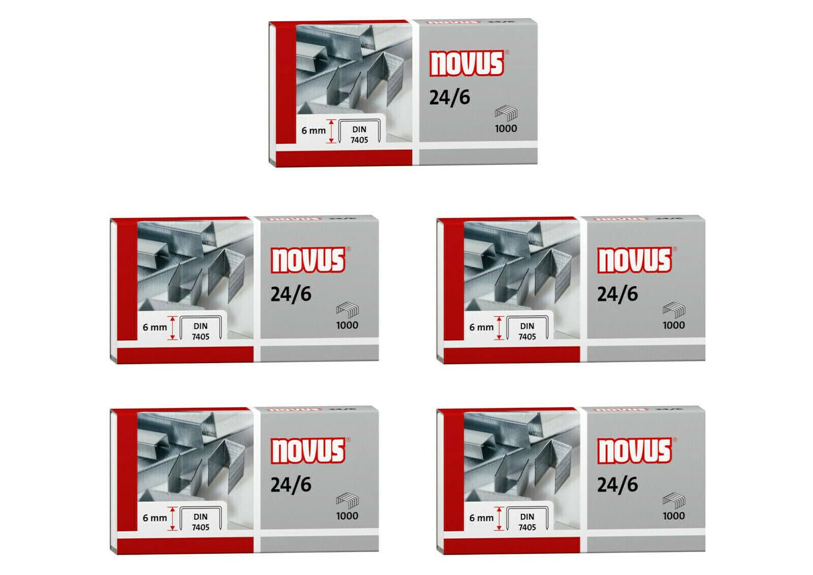 5 Boxen Staples von Novus AFM 24 6