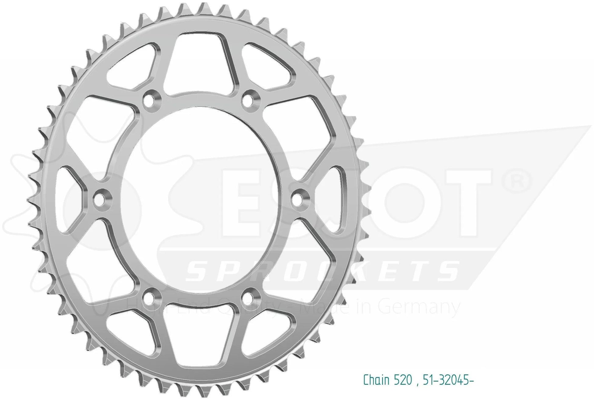 Esjot -Kettenrad 520 48Z Alu Silber