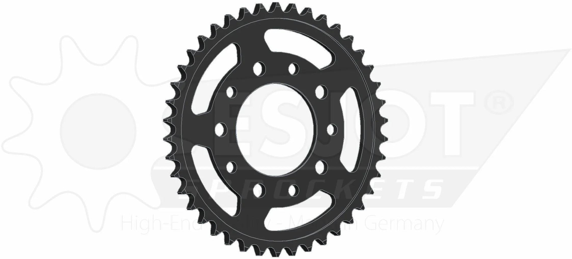 Esjot -Kettenrad 530 45Z Stahlschwarz