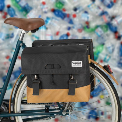 UrbanProof Urban Proof doppelte Fahrradtasche schwarz gelb 40L