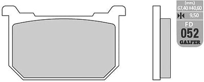 Galfer Bremsbeläge fd052 Bremsbelag fd052 g1054 organisch