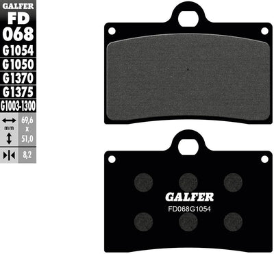 Galfer Bremsbeläge fd068 Bremsbelag fd068 g1054 organisch