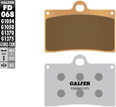 Galfer Bremsbeläge fd068 Bremsbelag fd068 g1375 Sintermetall