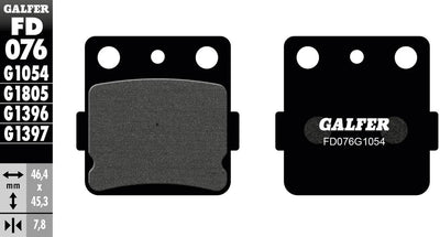 Galfer Bremsbeläge fd076 Bremsbelag fd076 g1054 organisch
