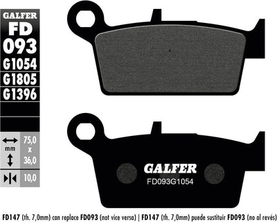 Galfer Bremsbeläge fd093 Bremsbelag fd093 g1054 organisch