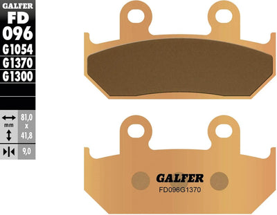 Galfer Bremsbeläge fd096 Bremsbelag fd096 g1370 Sintermetall