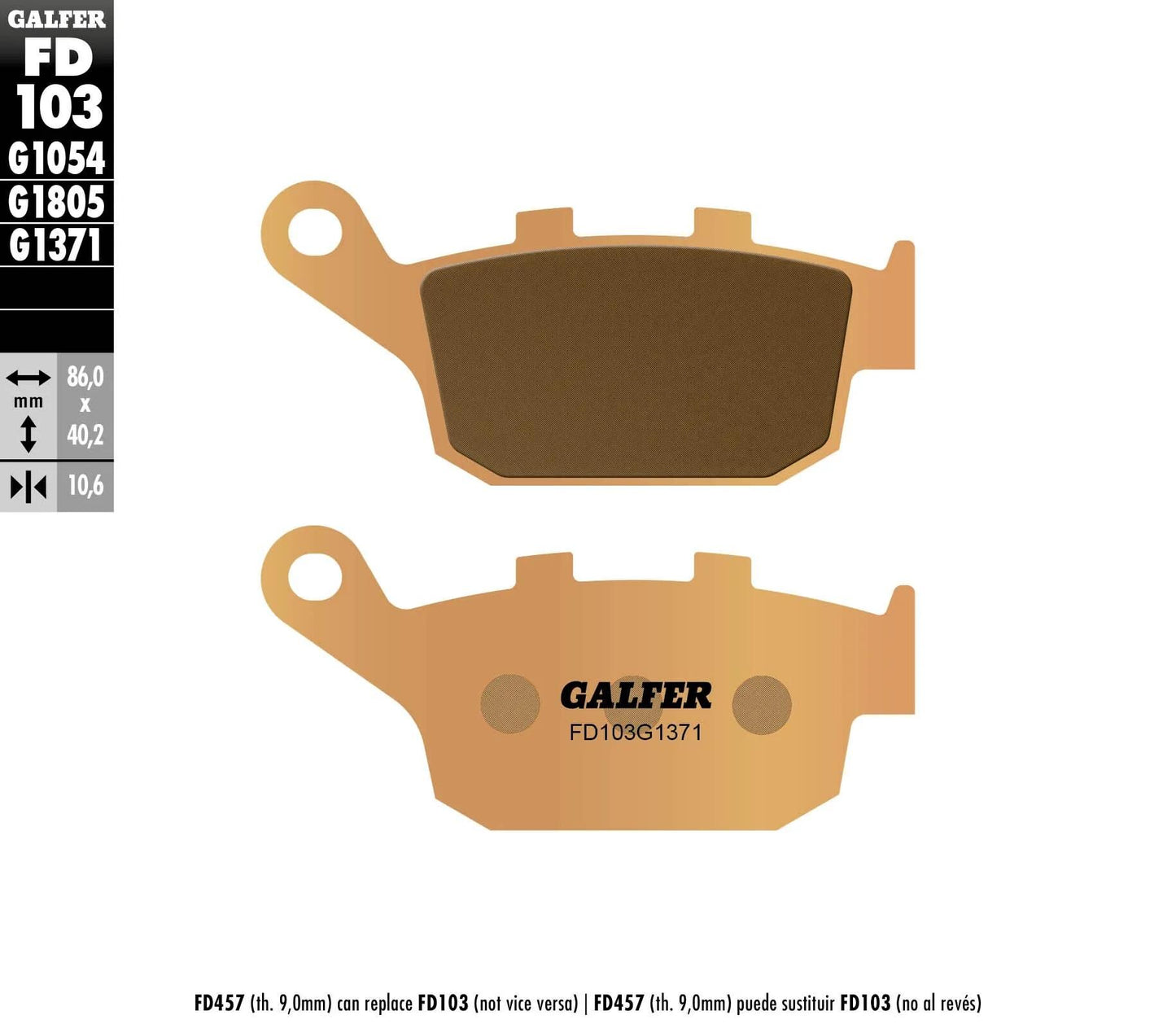 Galfer Bremsbeläge fd103 Bremsbelag fd103 g1371 Sintermetall