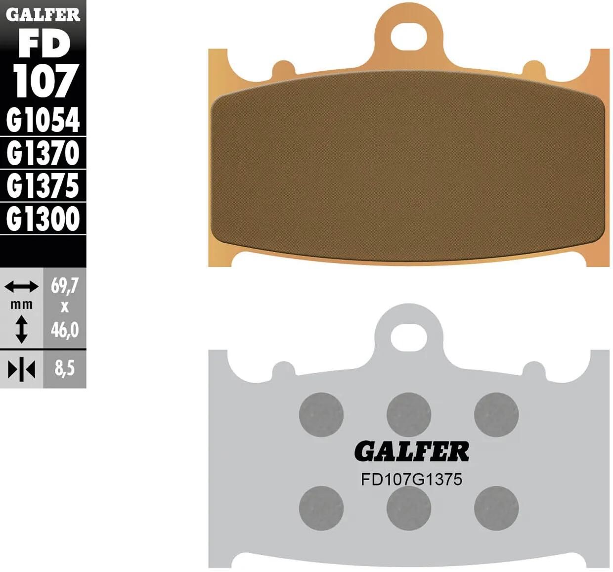 Galfer Bremsbeläge fd107 Bremsbelag fd107 g1375 Sintermetall