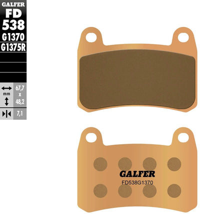 Galfer Bremsbeläge fd538 Bremsbelag fd538 g1370 Sint.Metal Street