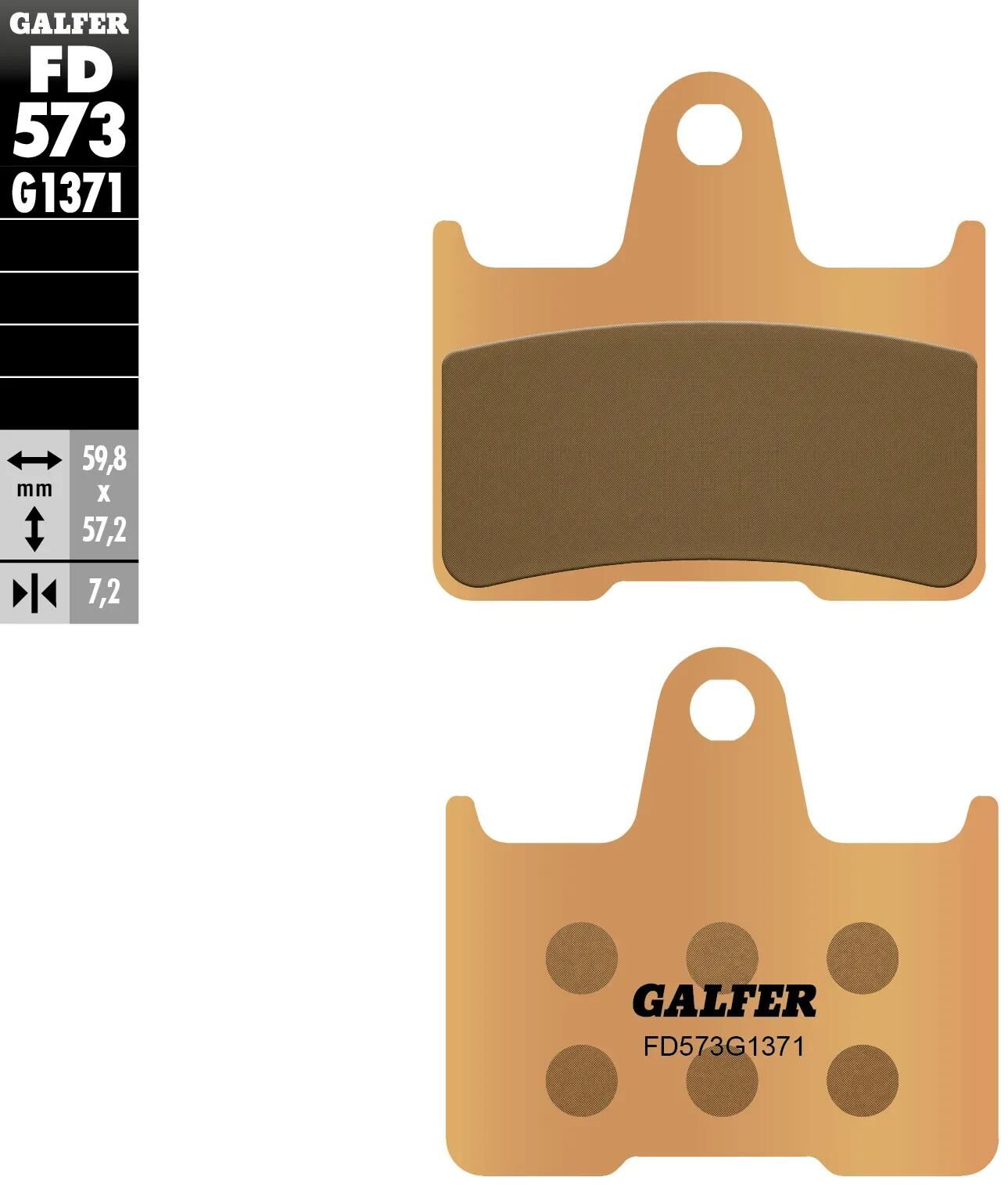 Galfer Bremsbeläge fd573 Bremsbeläge Sinter fd573 g1371