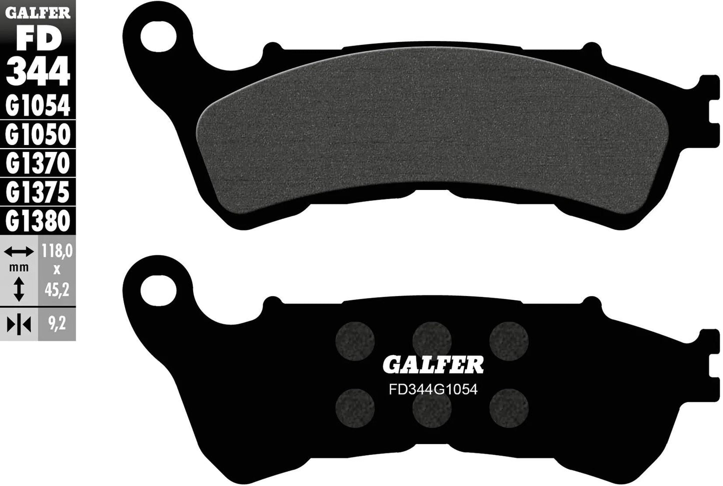 Galfer Bremsbeläge fd344 Bremsbelag fd344 g1054 organischer Standard