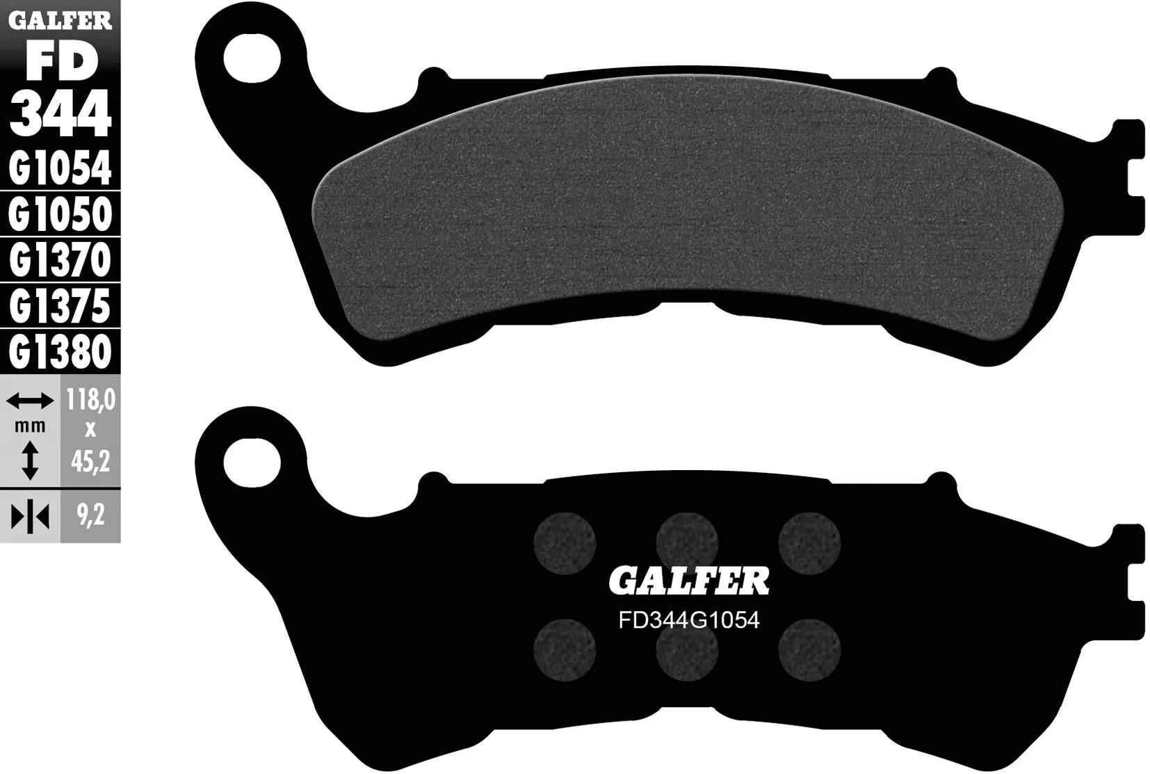 Galfer Bremsbeläge fd344 Bremsbelag fd344 g1054 organischer Standard