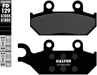 Galfer Bremsbeläge fd129 Bremsbelag fd129 g1054 organisch