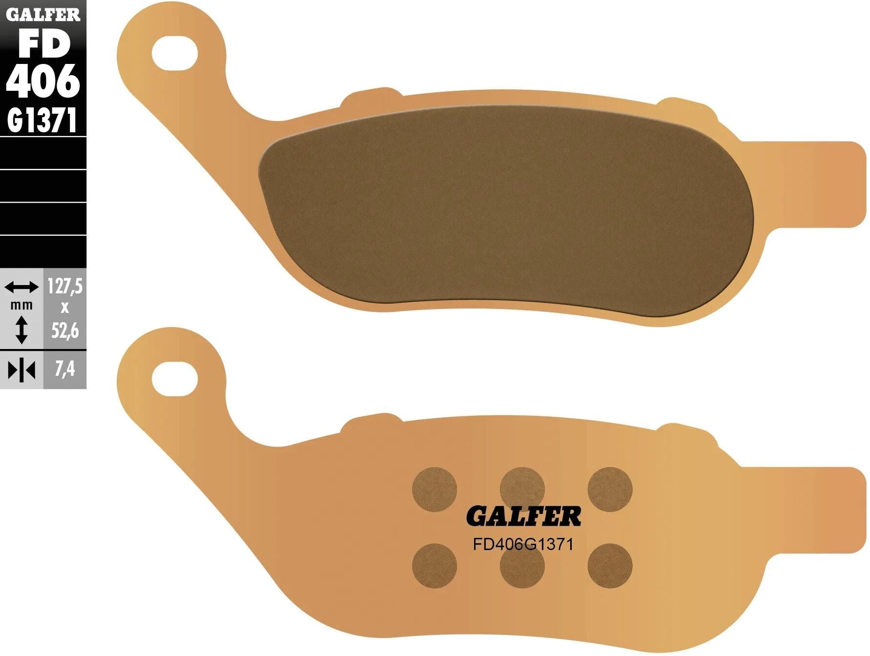 Galfer Bremsbeläge fd406 Bremsbelag fd406 g1371 Sint.Metal Street