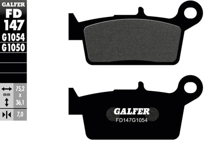 Galfer Bremsbeläge fd147 Bremsbelag fd147 g1054 organisch