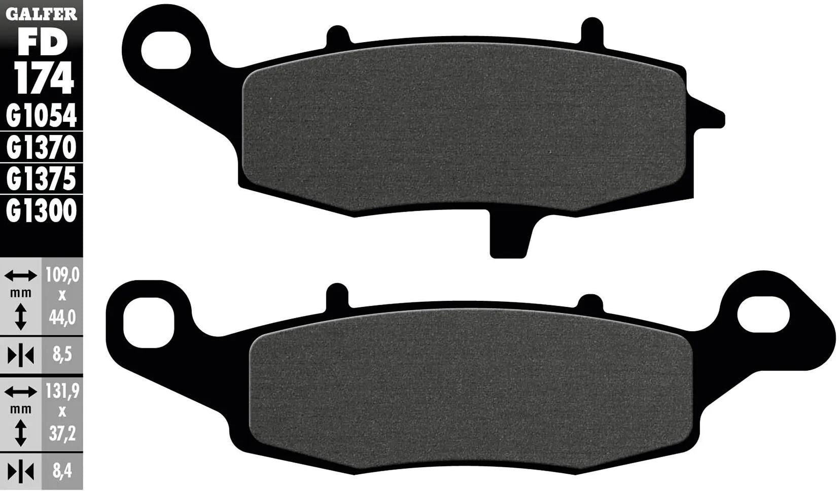 Galfer Bremsbeläge fd174 Bremsbelag fd174 g1054 organisch